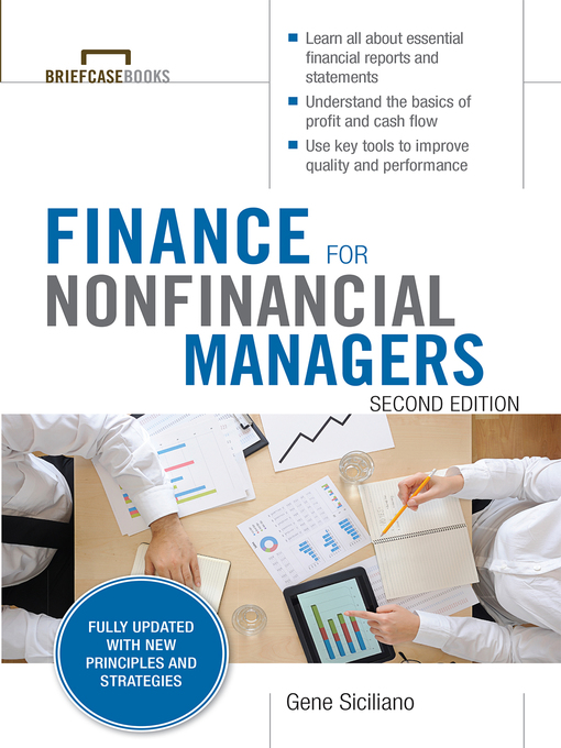Title details for Finance for Nonfinancial Managers (Briefcase Books Series) by Gene Siciliano - Available